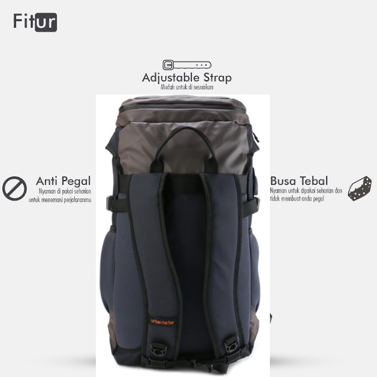ACE BRILL NAVY |MANNEEDME x URBAN| Tas Ransel Punggung Pria Travel Backpack ORIGINAL