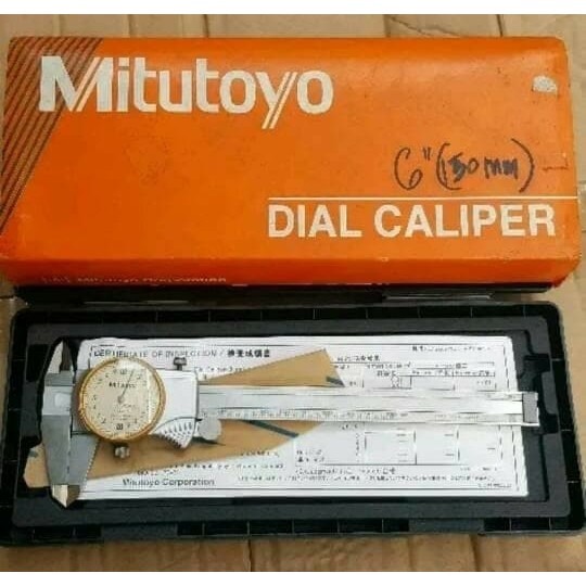 SIGMAT MITUTOYO DIAL CALIPER 6" 150mm.jangka sorong