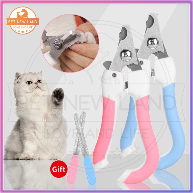 Gunting Kuku Dan Kikir Set Kucing Anjing Stainless Steel perawatan Kuku Grooming Hewan