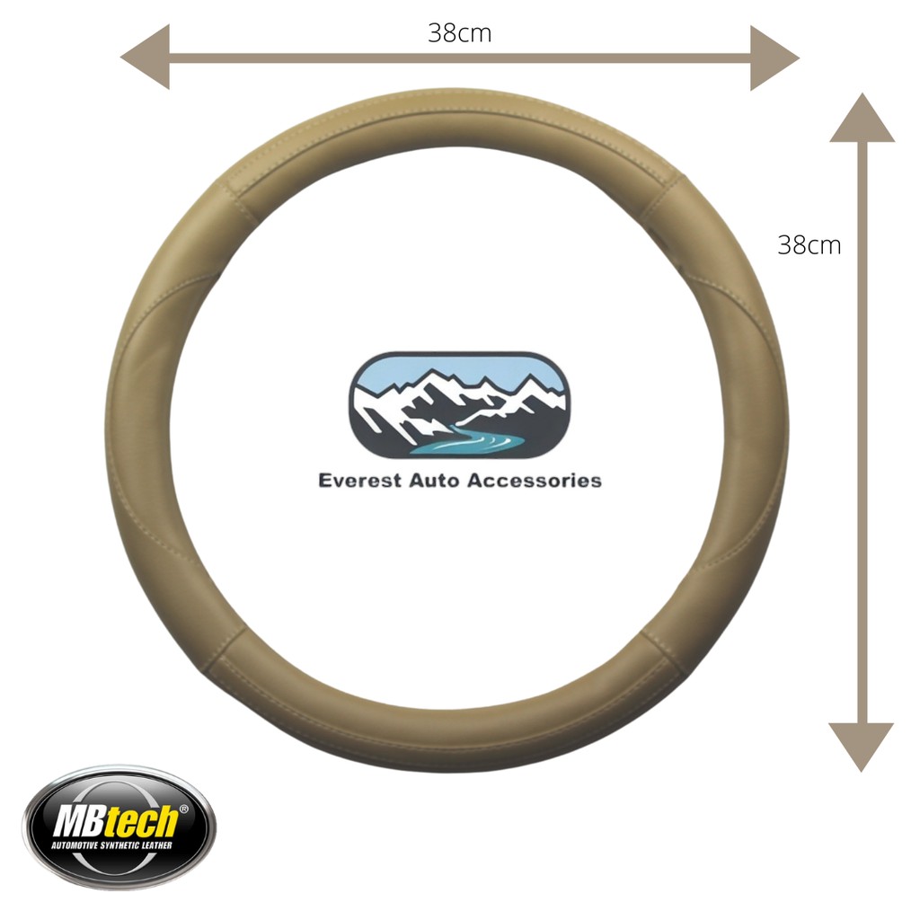 Cover Sarung Stir Steering Wheel Cover Bahan Kulit Universal Diameter 38cm - 40cm kulit MB Tech