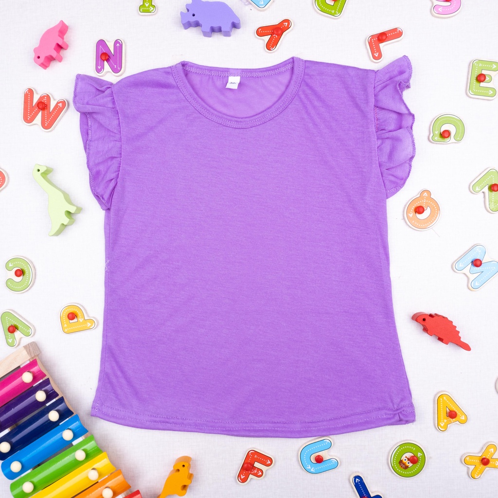 IL - Ruffle Tee Kaos Anak Perempuan / Baju Kaos Anak Perempuan