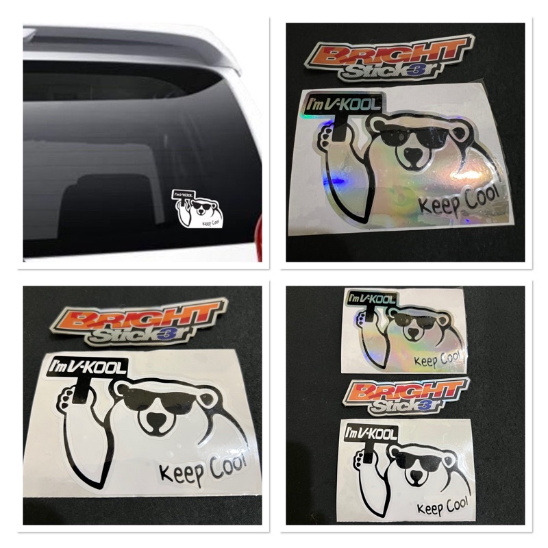 STICKER STIKER IM V-KOOL IM VKOOL KEEP COOL BERUANG CUTTING