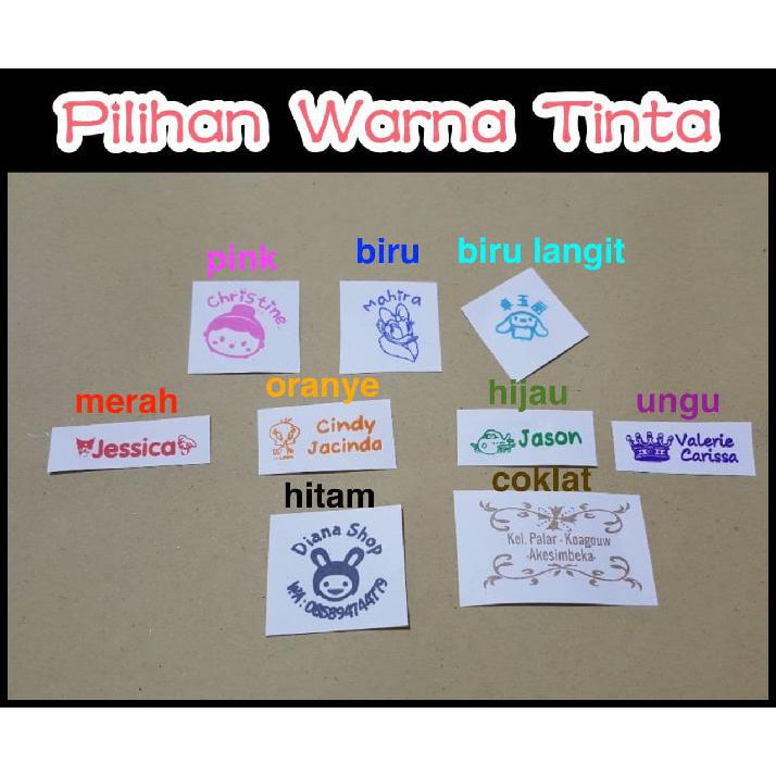 

(Turun Harga!!) Custom Stamp / Stempel Nama Anak Yang Unik Dan Lucu (Ww Whale) - Biru