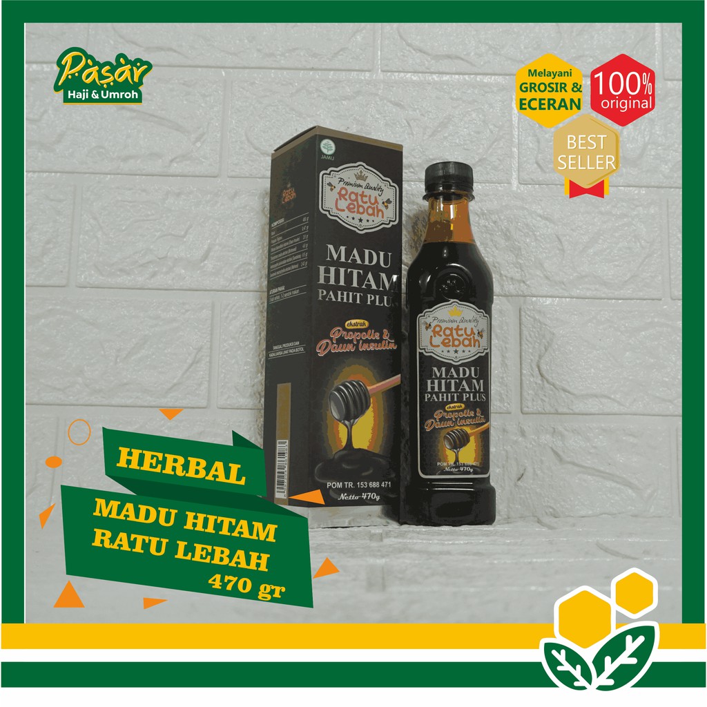 Madu Pahit Madu Hitam Pahit Plus Propolis Ratu Rattu Lebah untuk Diabetes