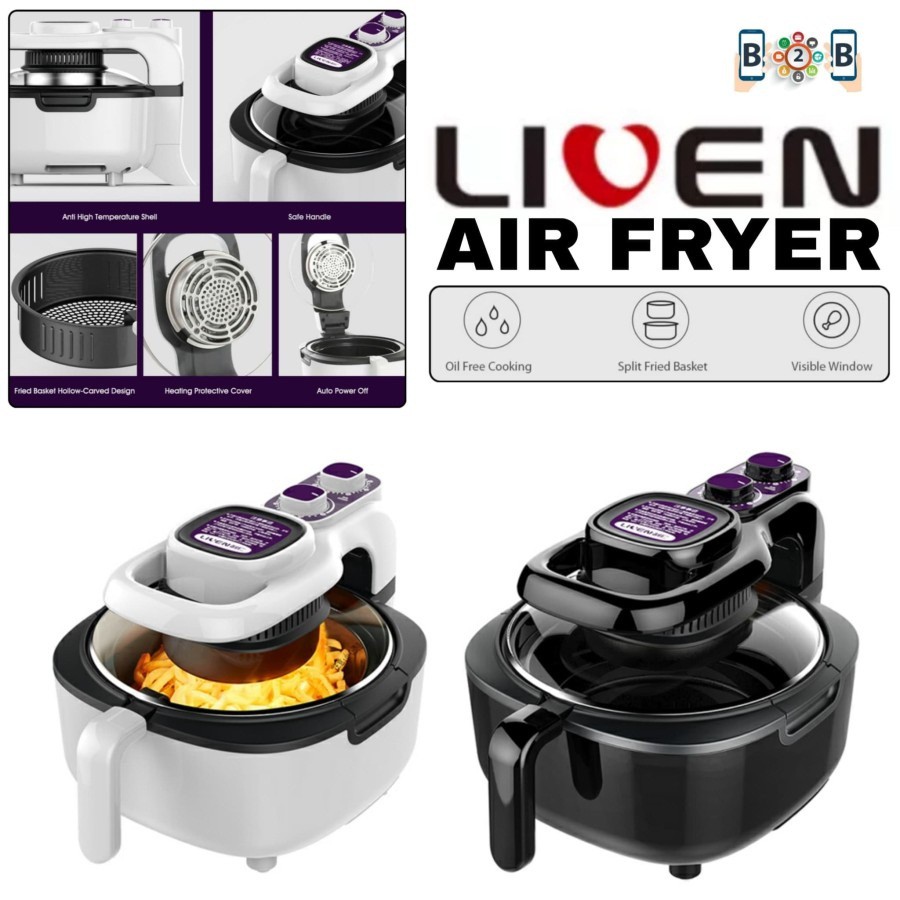 LIVEN Air Fryer 5L - Penggorengan tanpa Minyak - Wajan