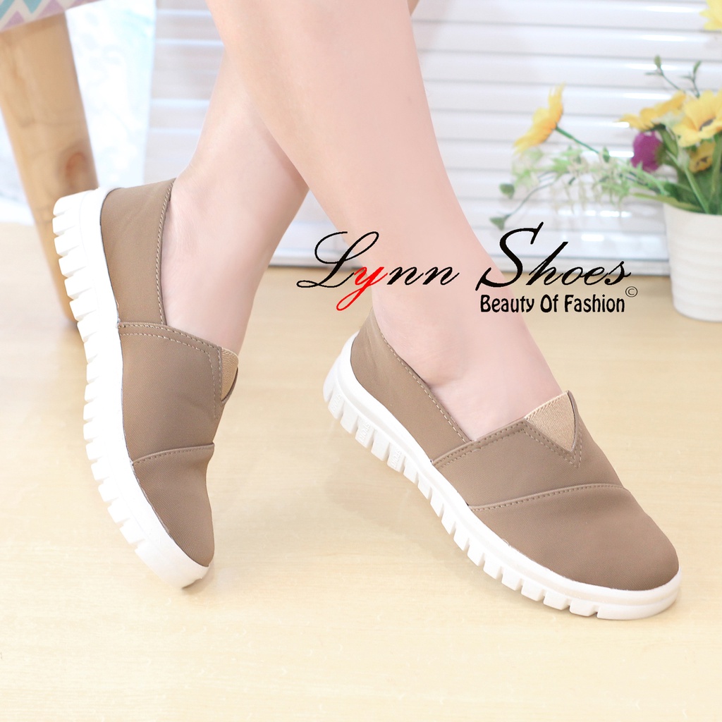 Lynn Sepatu Slip On Wanita K16U - Coklat / Hitam / Pink