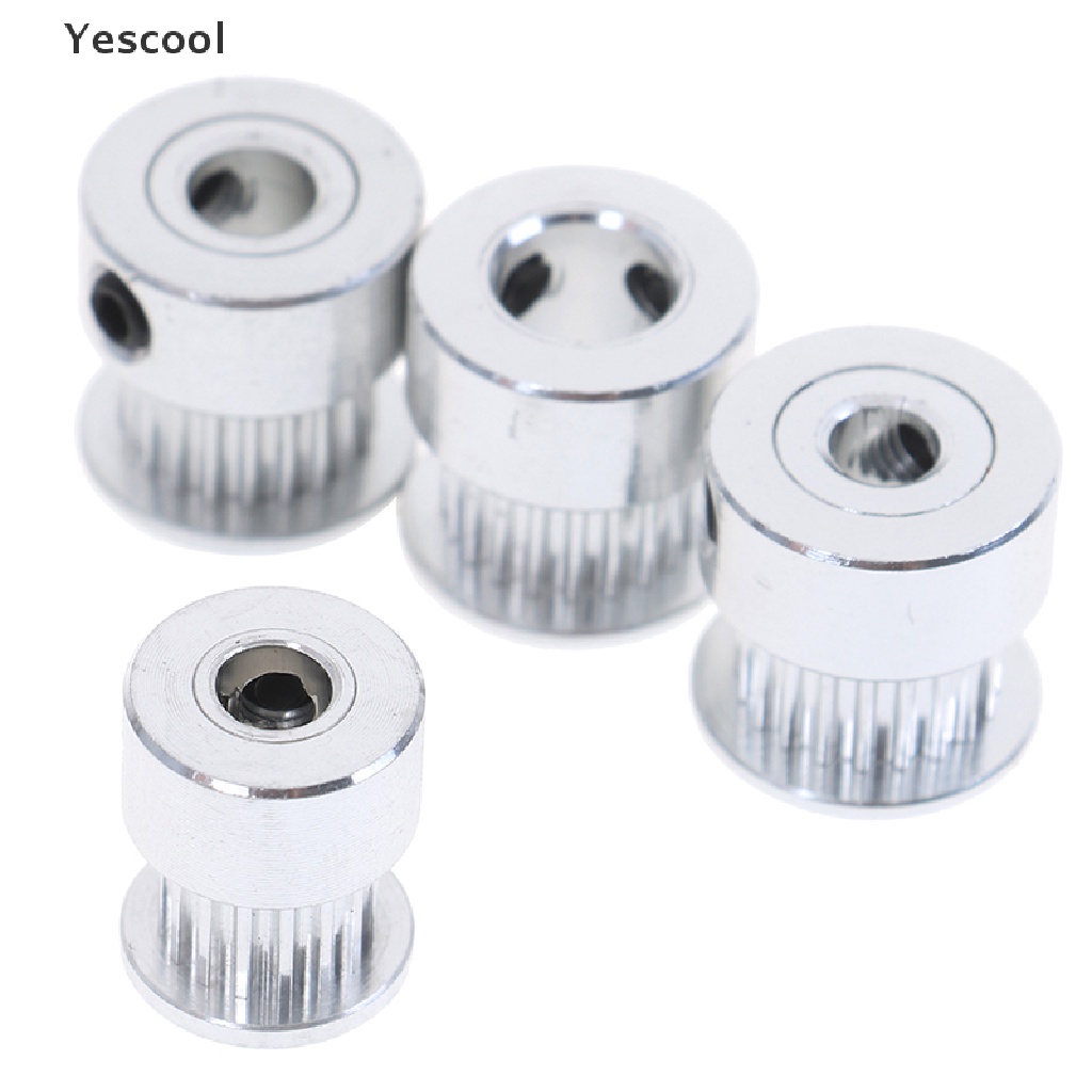 Yescool 2Pcs Timing Pulley 16T / 20T GT2 5 / 6.35 / 8mm Untuk Printer 3D