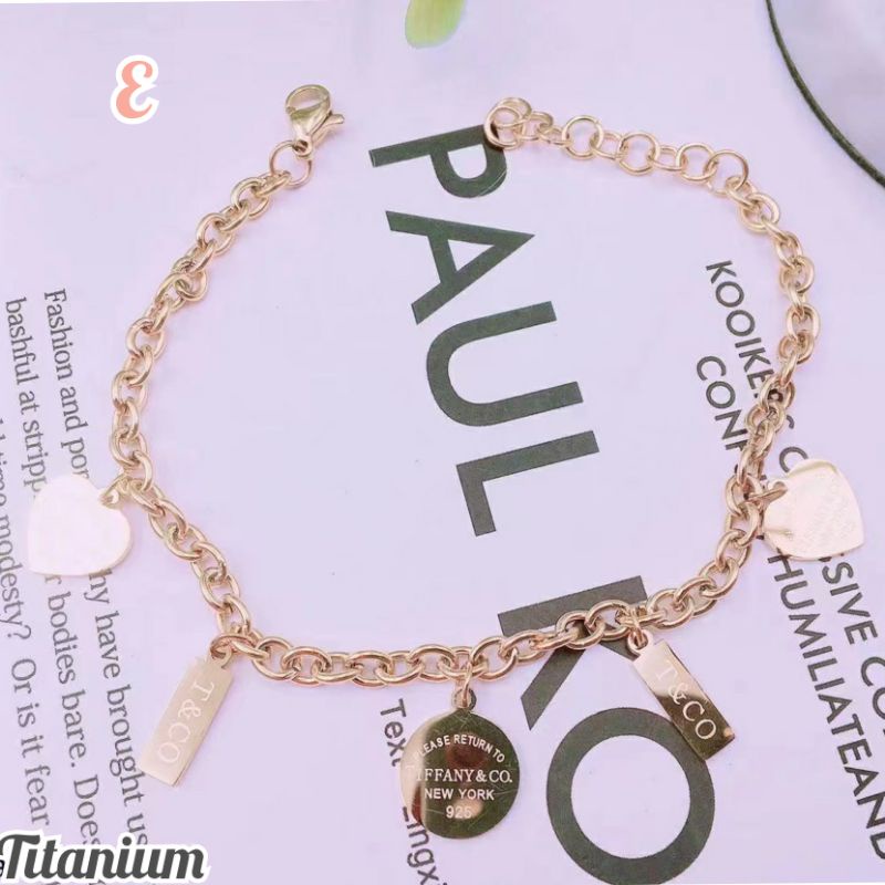 Gelang titanium asli new fashion anti karat