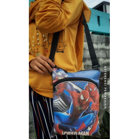 TAS SELEMPANG ANAK KARAKTER MURAH SIZE 29 CM X 21 CM