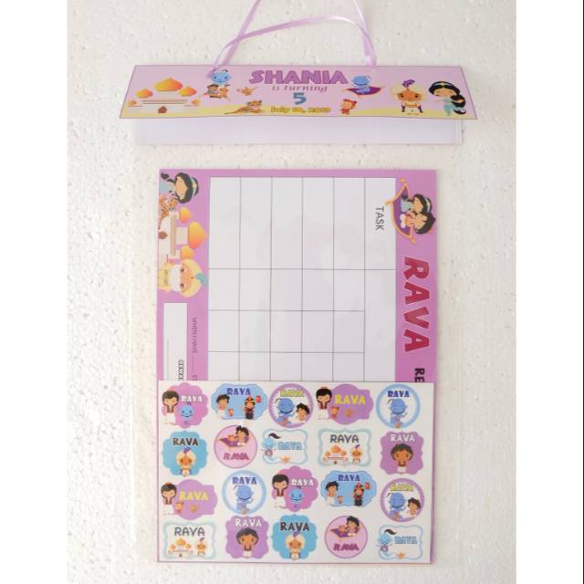 

PAKET SOUVENIR ULANG TAHUN KODE 002 (Reward Chart + stiker nama)
