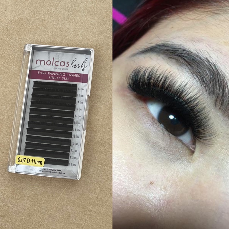 SINGLE SIZE - MOLCAS EASY FANNING BULUMATA EYELASH EXTENSION MEGA VOLUME molalash