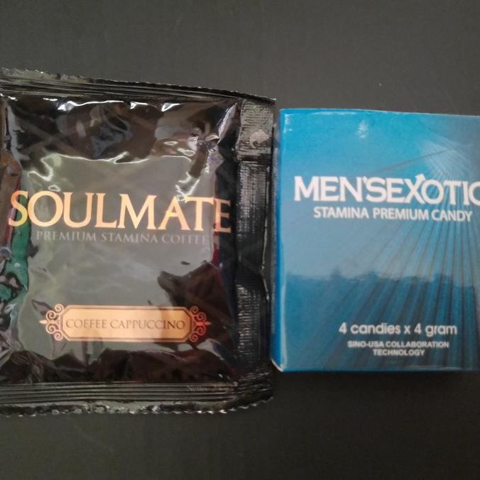 PROMO MENSEXOTIC STAMINA PRENIUM CANDY 4s + SOULMATE PREMIUM COFFE 1s Murah
