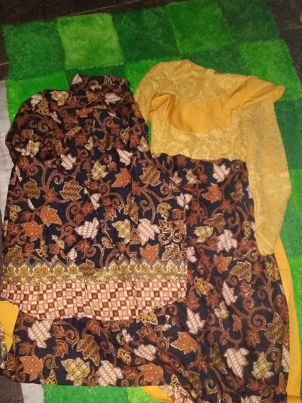 Couple Alazka Batik / Couple Muslim Brukat / Gamis Couple Pasangan / Couple Gamis Batik Kombi Brukat