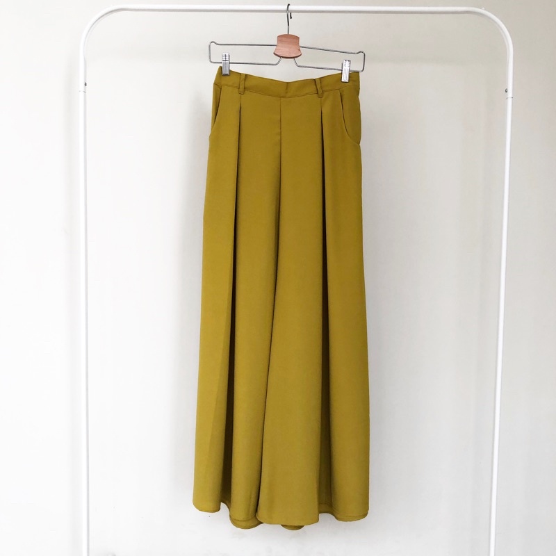 Skipper Blouse + Widepants (dijual terpisah)-Widepants Granole