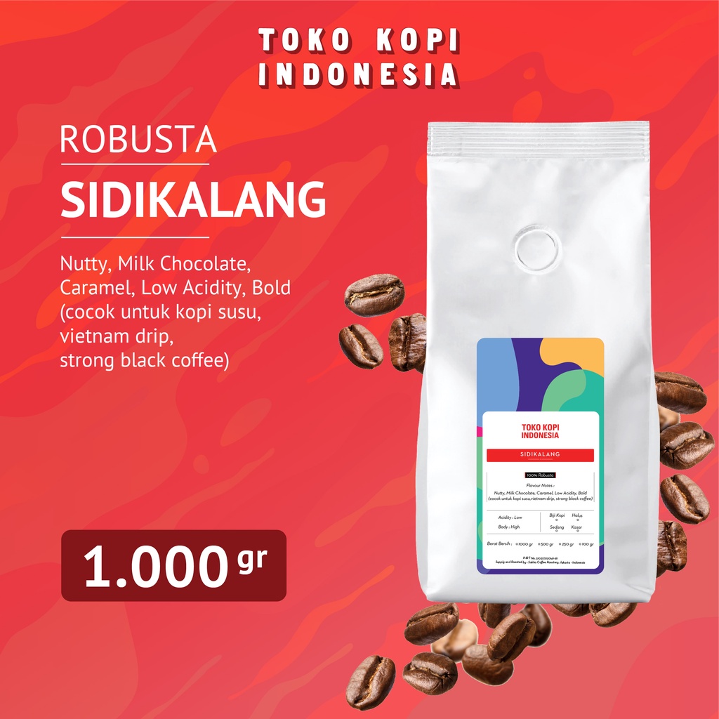 

Kopi Robusta Sidikalang Asli Coffee Beans Espresso 1Kg Biji Bubuk