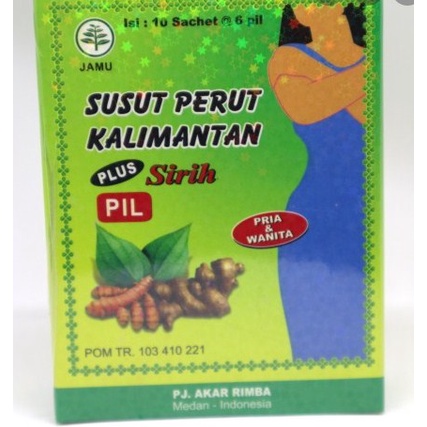 Pil Susut Perut Kalimantan Plus Sirih Pelangsing Herbal Original