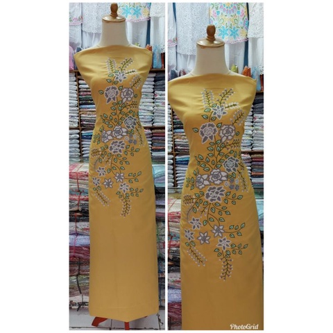 bahan baju kurung/ gamis/dress bordir kapalo samek khas bukittinggi padang