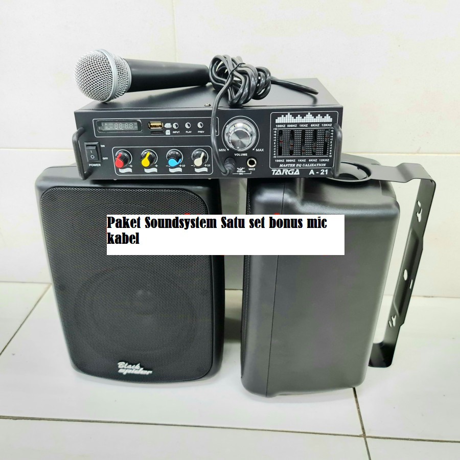 Paket Soundsystem Satu set bonus mic kabel