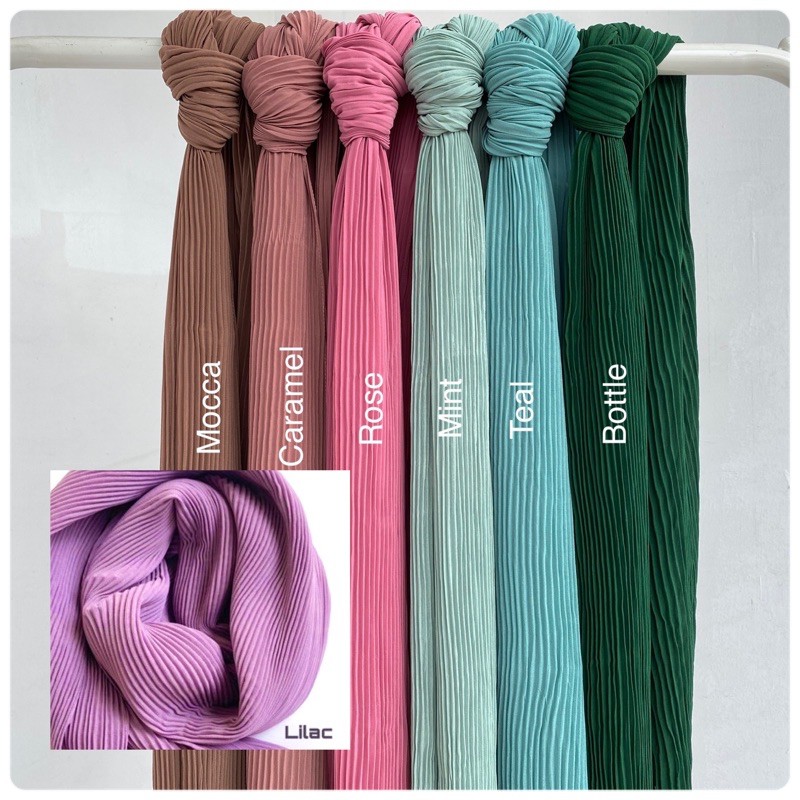 PASHMINA PLISKET LIDI CERUTY FULL 180x75 • PLEATS • PLEATED SHAWL BY ORBELLE