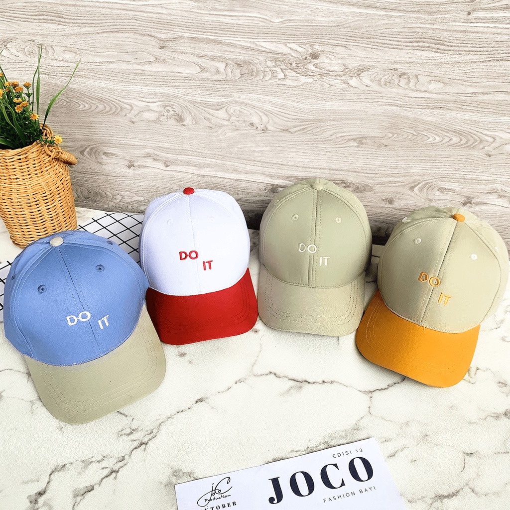 *** MURAH !!! *** JOLIECOLLECTIONS.ID | TOPI BASEBALL ANAK MOTIF DO IT BAHAN REGULER - FASHION HAT KIDS MURAH - PET UNISEX-4