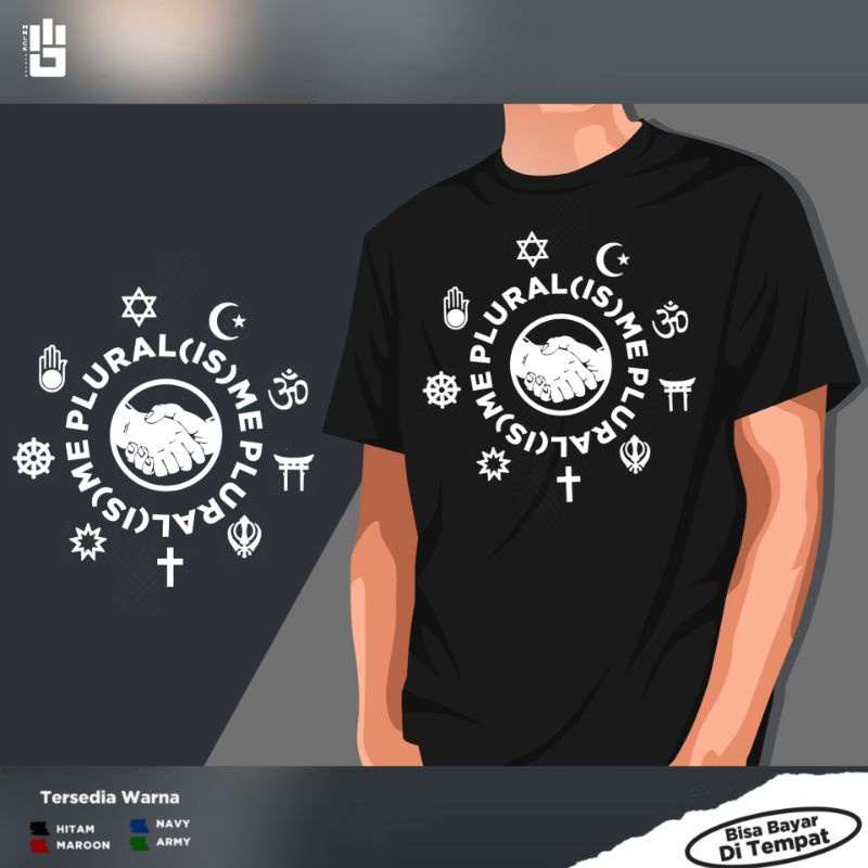 Kaos Santri Salafi PLURALISME GUS DUR - Baju Dakwah Islami Salafy NU Nahdlotul Ulama Kata Keren Simp