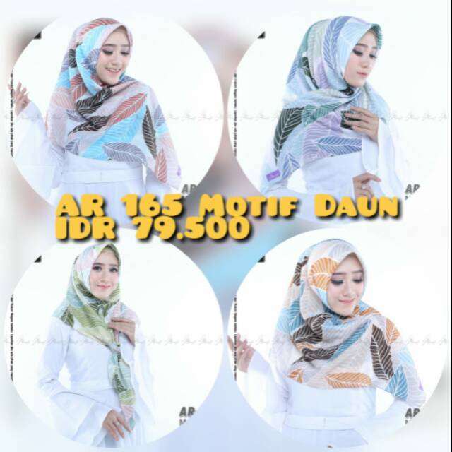 Hijab ArRafi Segi 4 Ar 165 Motif