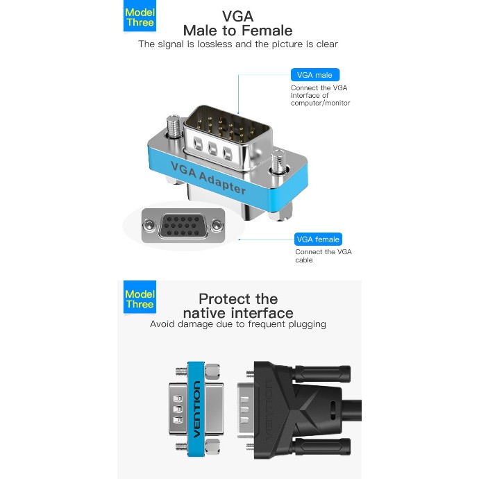 Vention DDCI0 Adapter Gender VGA Female to Female