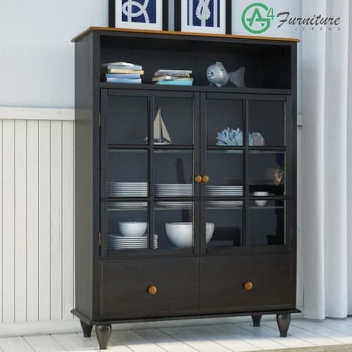 Lemari Hias Jati Minimalis Perna