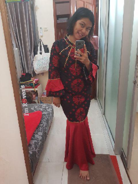 Gamis Batik Duyung Jumputan Printing