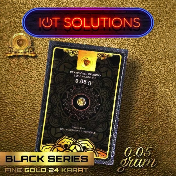MiniGold Black Series 0.05 Gram Asli Logam Mulia Emas 24 Karat