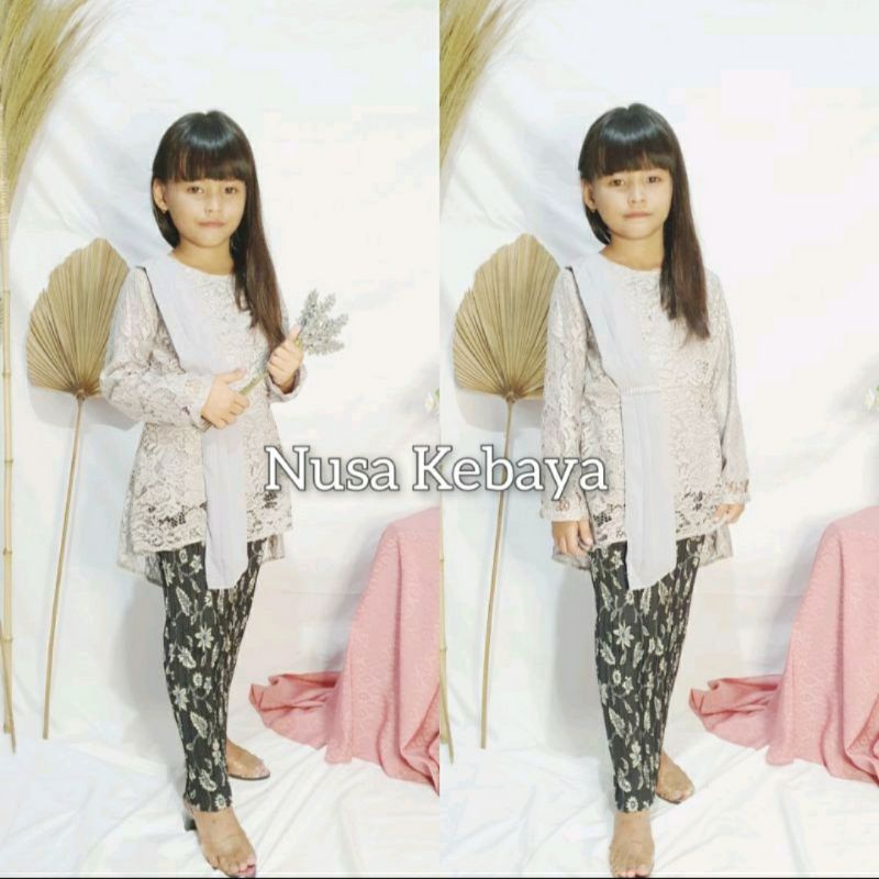 setelan kebaya aurora anak/set aurora selendang anak/kebaya wanita/pakaian anak/baju anak/kebaya