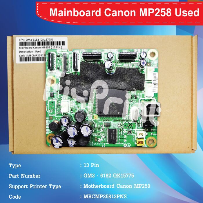 Mainboard Canon MP258 Motherboard MP258 Logic Board MP258 13 PIN