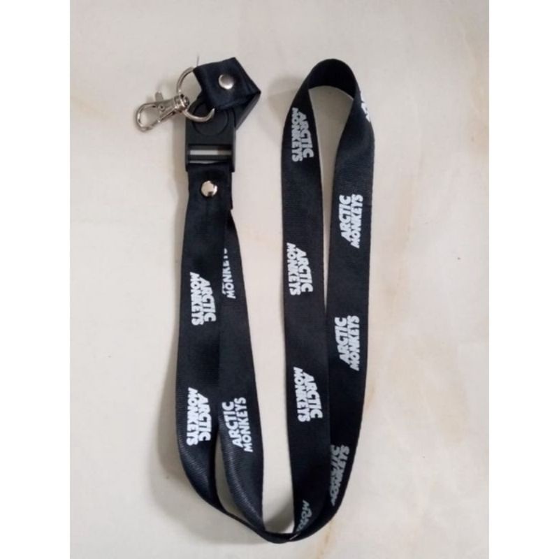 

lanyard gantungan ARCTIC MONKEYS band logo/kunci/tulisan/tali kartu nama/flashdisk/key/kartu nama/idcard/hp