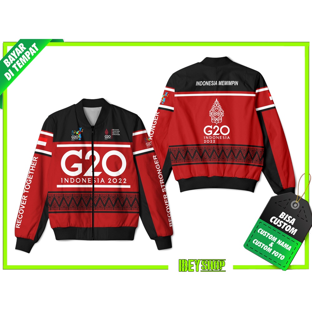 Jaket Bomber G20 Indonesia Memimpin 2022 Fullprinting 01
