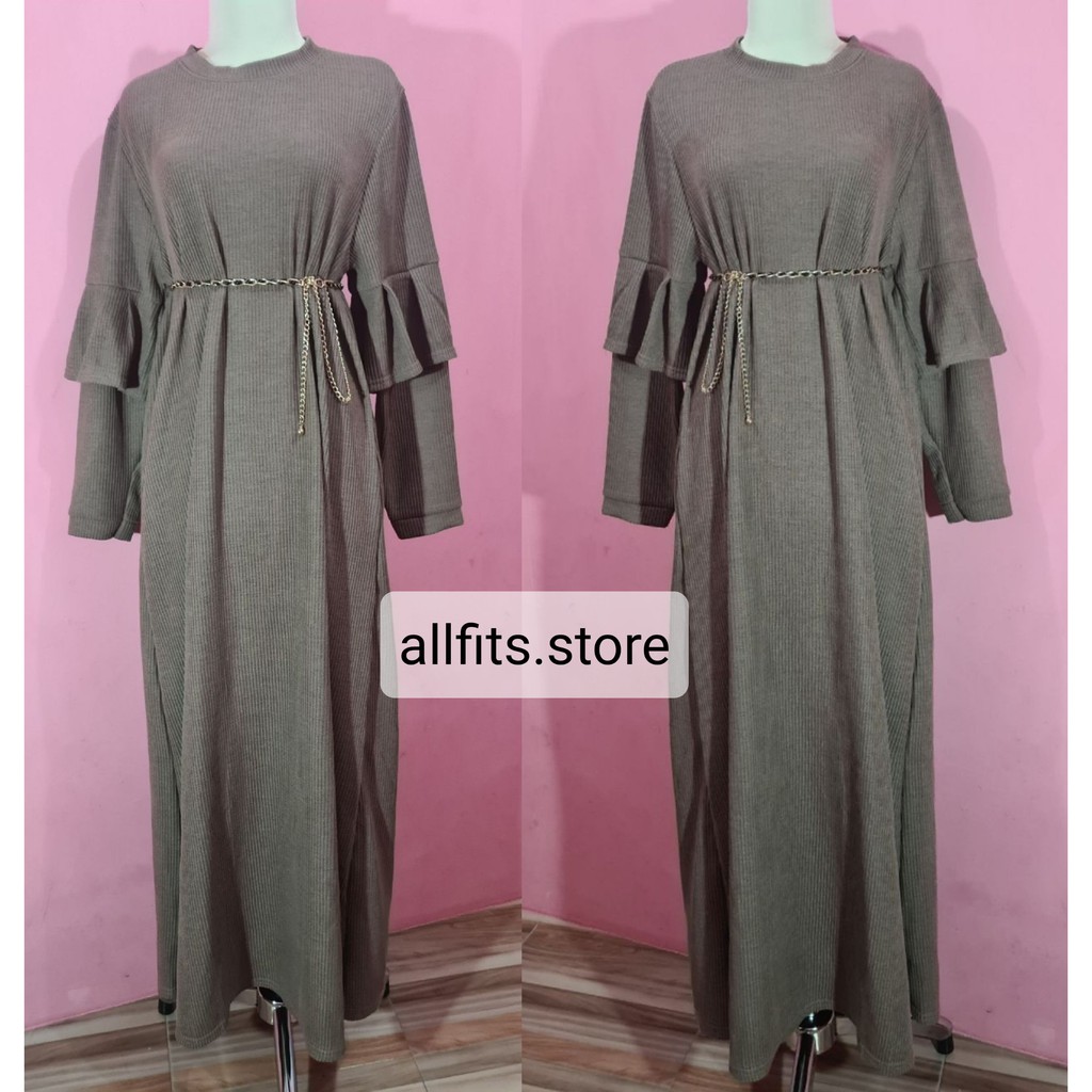 TERMURAH Gamis Casual Rajut Amaza Maxy