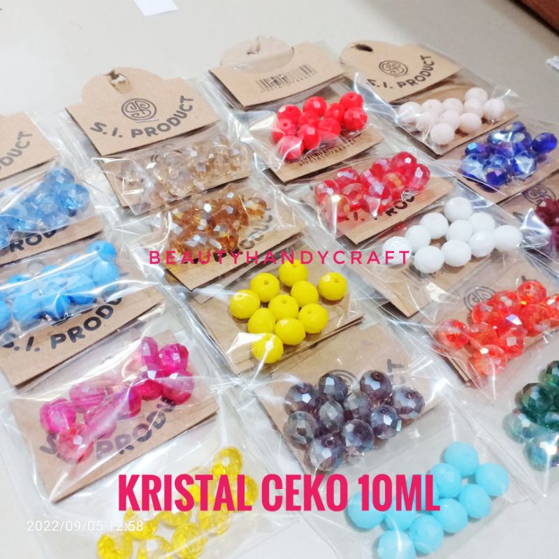 10pcs manik manik kristal ceko 10ml