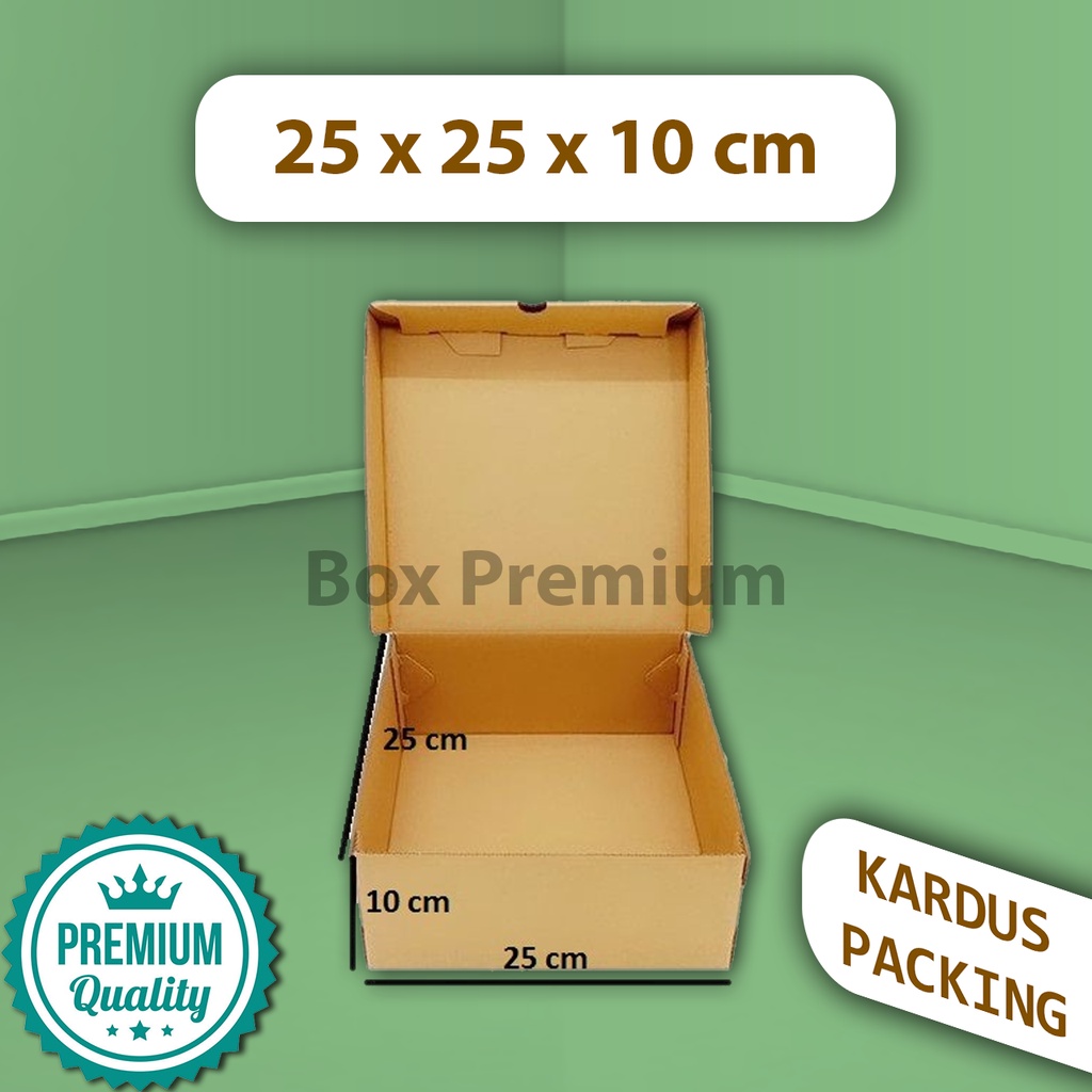 

{ISI 5 pcs} Kardus Dus Box Packing Packaging Kue Bolu Donat Puding Baju 25x25x10