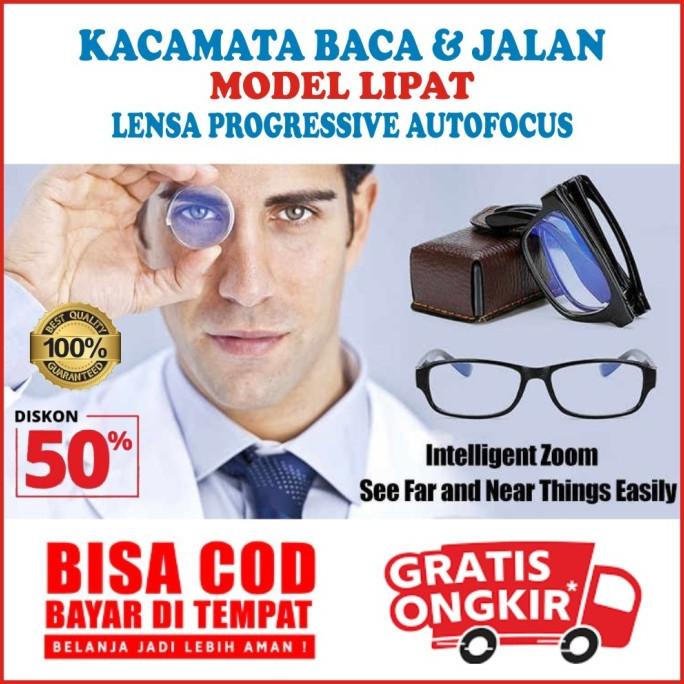 [ COD ] Kacamata Baca dan Jalan Model Lipat Anti Radiasi UV Plus Auto Fokus
