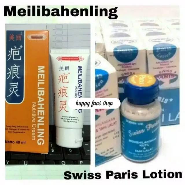 ( PENGHILANG KUTIL DAN TAHI LALAT ) PAKET OBAT Meilibahenling Swiss Paris Lotion Lengkap Original