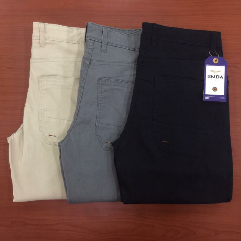 Emba Classic Loverzigo Katun Street REGULER Celana Chinos Pria Laki laki Ramayana Cibitung