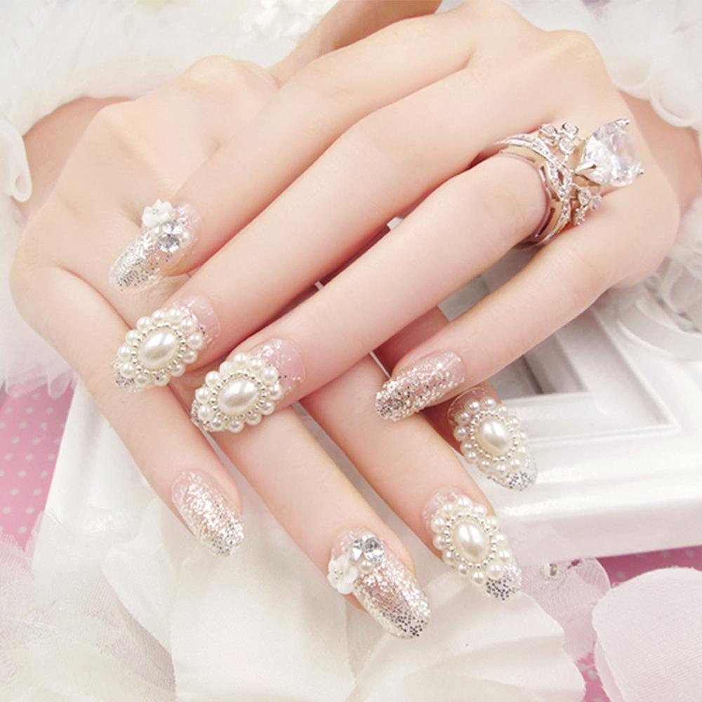 AUGUSTINA Hiasan Nail Art Mutiara Agustina2/3mm Setengah Bulat Putih Ukuran Campur 3D Nail Rhinestones