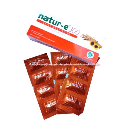 Natur-E 300 IU 32kapsul Daily Nourishing Natural Vitamin E Nature E Orange Memelihara Kesehatan Kulit Vit E 32 Kapsul