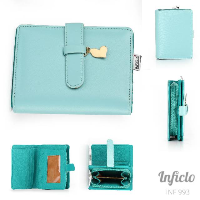 INFICLO Dompet Lipat Wanita Import Mini Korea Tali Kepang Cewek Kartu Fashion Branded Murah Grosir COD