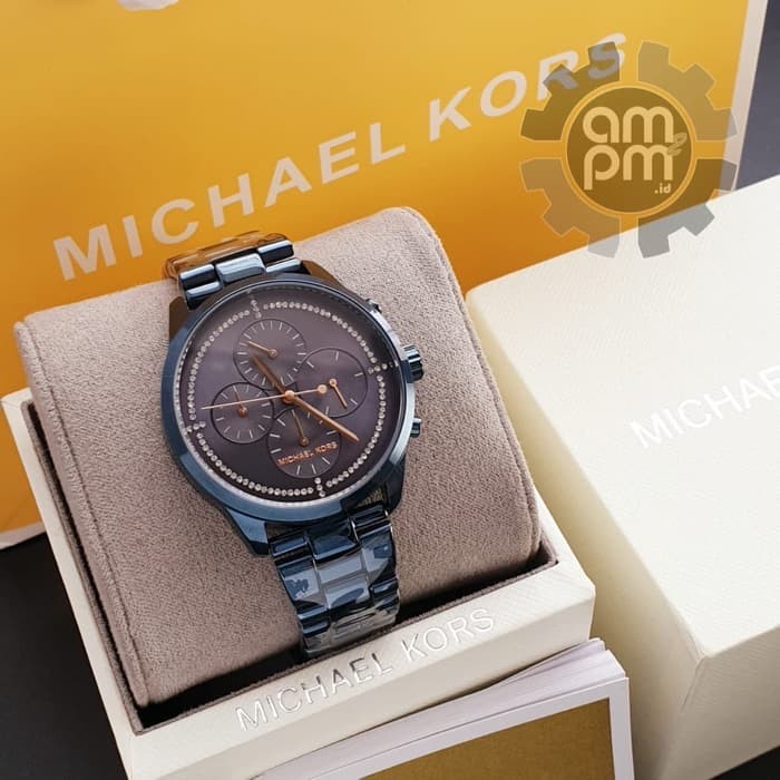 Suplier Jam Tangan Michael K*rs Woman Slater Blue MK6522 Ori B*