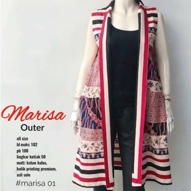 MARISA OUTER BATIK| VEST BATIK WANITA KEKINIAN