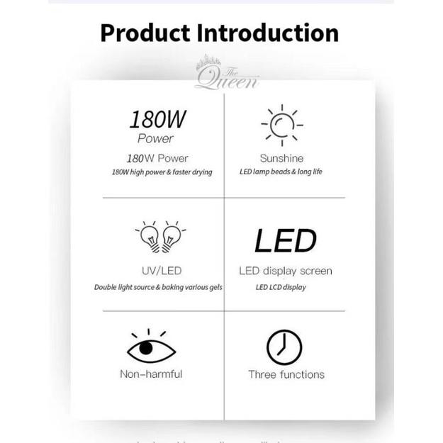 SUN X5 MAX 180W GARANSI SATU BULAN UV Lamp 57leds Alat Pengering Kutek UV Led Nail Lamp Pengering Kuku Profesional