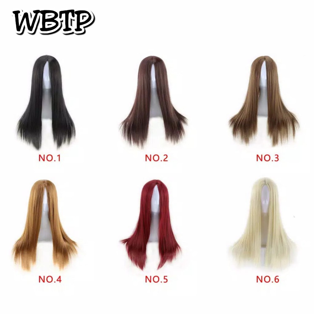 Wig Wanita Lurus Panjang Long Straight Belah Tengah Wbtp Shopee Indonesia wig wanita lurus panjang long straight belah tengah wbtp