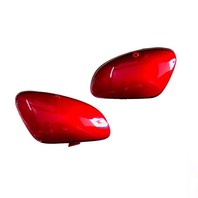 Bok aki C70-Cover bok aki honda C70 merah-Tepong Aki C70 set kanan kiri merah