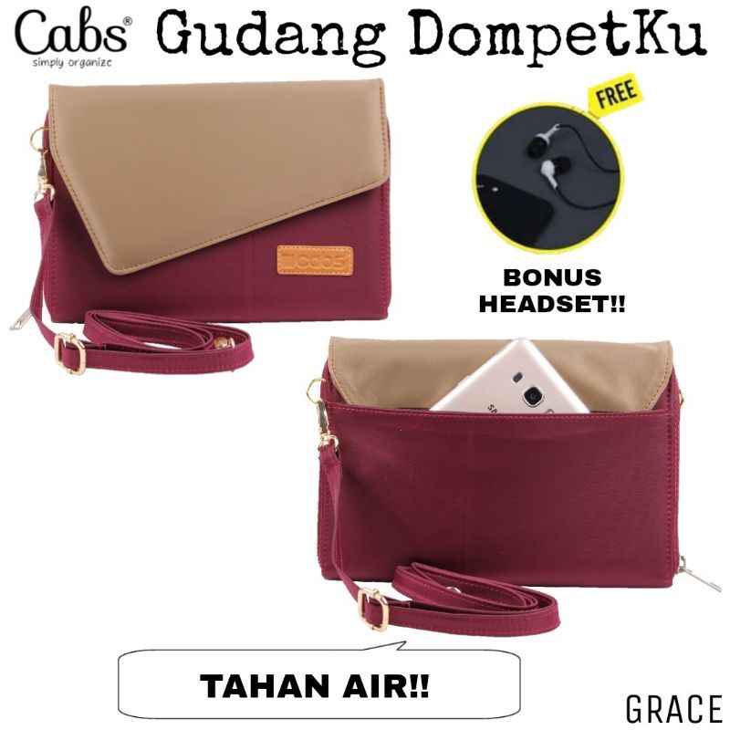 CABS POCKET GRACE MAROON - DOMPET HPO WANITA