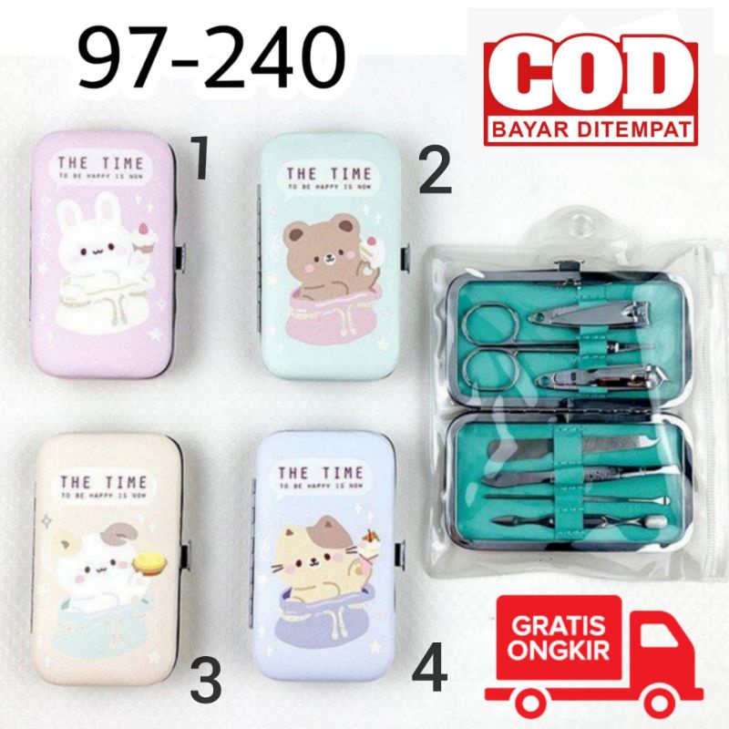 Manicure Pedicure Set Isi 7 Motif Cute Impor